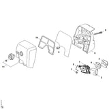 STIHL 1123-120-1601 Luftfilter positie 10 technische tekening