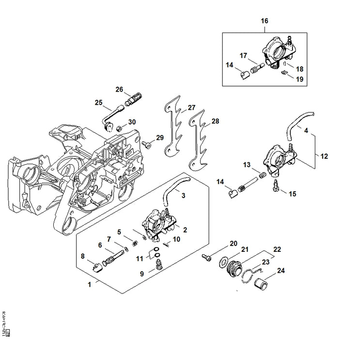 STIHL 0000-993-0510 Ring positie 24 technische tekening