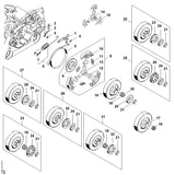 STIHL 1125-007-1002 Satz Ringkettenrad 3/8" 7Z positie 22 technische tekening