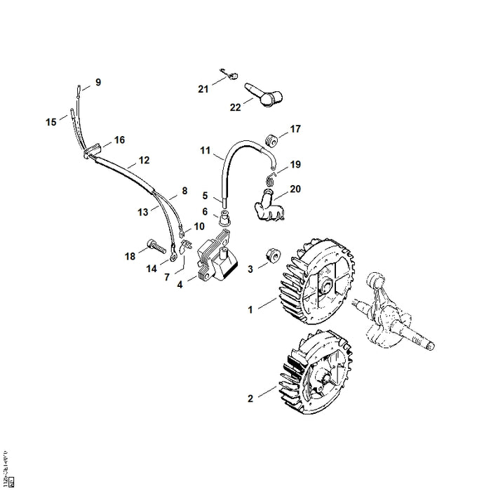 STIHL 1125-442-0400 Isolierschlauch 120 mm positie 12 technische tekening