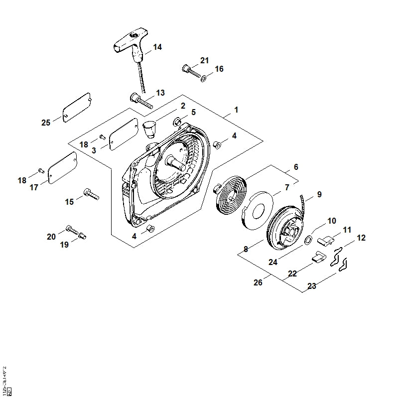 STIHL 0000-790-6100 Kombischraube M4 positie 21 technische tekening