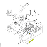 STIHL 1121-350-5800 Tanklüftung positie 21 technische tekening