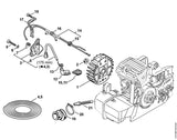 STIHL 1127-141-2200 Krümmer positie 19 technische tekening