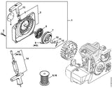 STIHL 1127-967-1501 Typenschild MS 290 positie 4 technische tekening