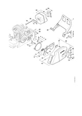 STIHL 1119-656-7705 Kettenfänger positie 13 technische tekening
