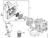 STIHL 1127-080-1802 Lüftergehäuse positie 2 technische tekening