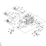 STIHL 1127-350-0500 Tankverschluss positie 15 technische tekening