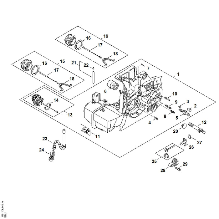 STIHL 1127-790-9900 Ringpuffer positie 6 technische tekening