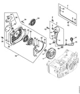 STIHL 1129-967-1504 Typenschild MS 200 positie 22 technische tekening