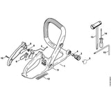 STIHL 1117-182-4500 Schenkelfeder positie 8 technische tekening