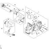 STIHL 0747-313-6810 Ventil positie 16 technische tekening