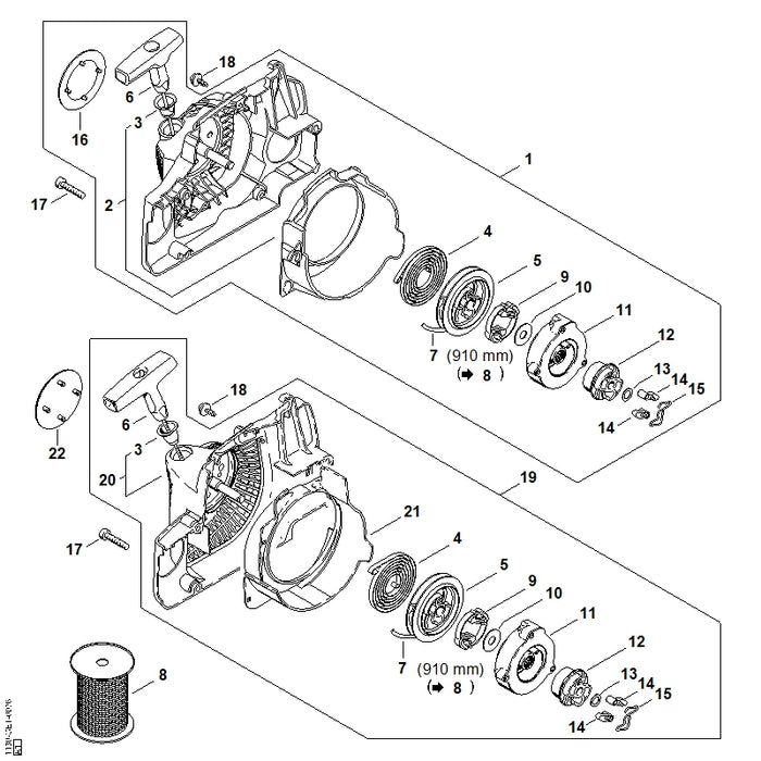 STIHL 1130-084-7800 Segment positie 21 technische tekening