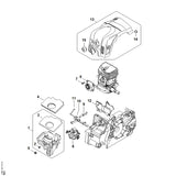 STIHL 1130-120-0610 Vergaser C1Q-S237C (1130/10) positie 8 technische tekening