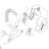STIHL 0000-491-0100 Tasche positie 5 technische tekening