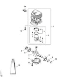 STIHL 1130-030-0408 Kurbelwelle positie 7 technische tekening