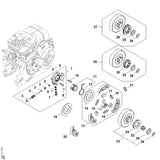STIHL 1135-640-3200 Ölpumpe positie 1 technische tekening