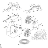 STIHL 1135-400-1308 Zündmodul positie 8 technische tekening
