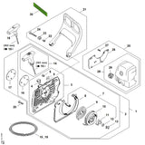 STIHL 1135-967-1501 Typenschild MS 361 C positie 17 technische tekening