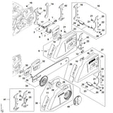 STIHL 1135-640-1703 Kettenraddeckel positie 9 technische tekening