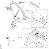 STIHL 1138-648-0400 Kettenraddeckel positie 21 technische tekening