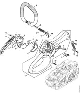 STIHL 1137-182-0903 Schaltwelle positie 7 technische tekening