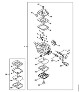 STIHL Z000030K000 Satz Hauptstellschraube positie 15 technische tekening