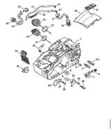 STIHL 1137-351-4002 Isolierplatte positie 15 technische tekening