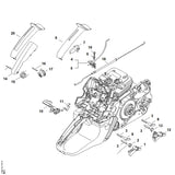 STIHL 1138-791-0600 Griffschale positie 9 technische tekening