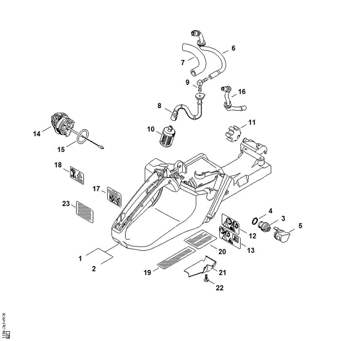 STIHL 1135-791-2800 Ringpuffer positie 11 technische tekening