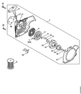 STIHL 1139-190-0700 Federgehäuse positie 13 technische tekening