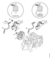 STIHL 1139-400-1201 Schwungrad positie 1 technische tekening