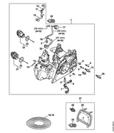 STIHL 1139-358-7700 Schlauch positie 10 technische tekening