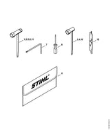 STIHL 1140-890-1400 Satz Werkzeuge positie 5 technische tekening