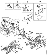 STIHL 1140-030-0400 Kurbelwelle positie 39 technische tekening