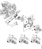 STIHL 1140-160-2001 Kupplung positie 14 technische tekening