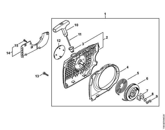 STIHL 1140-084-7801 Segment positie 4 technische tekening