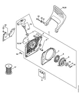 STIHL 1140-792-4901 Handschutz positie 20 technische tekening