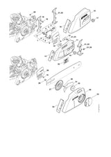 STIHL 1140-640-1704 Kettenraddeckel positie 11 technische tekening