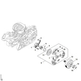 STIHL 1141-640-3203 Ölpumpe positie 1 technische tekening