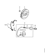 STIHL 1142-400-1200 Schwungrad positie 1 technische tekening