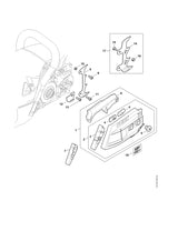 STIHL 1142-640-1706 Kettenraddeckel positie 1 technische tekening