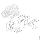 STIHL 1142-160-5500 Zugfeder positie 7 technische tekening