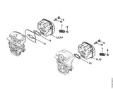 STIHL 1143-140-0667 Schalldämpfer positie 2 technische tekening