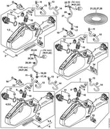 STIHL 1143-358-7700 Schlauch positie 9 technische tekening