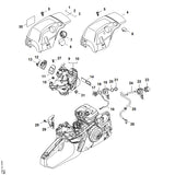 STIHL 1143-440-3504 Kabelhalter positie 12 technische tekening