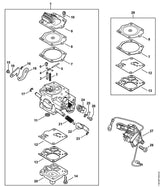 STIHL 1144-121-3501 Drosselhebel positie -1 technische tekening