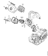 STIHL 1145-129-0901 Dichtung positie 5 technische tekening
