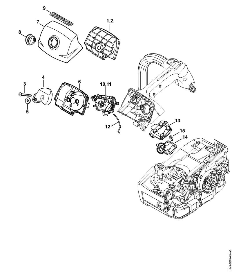STIHL 1145-120-4105 Pralltopf positie 4 technische tekening