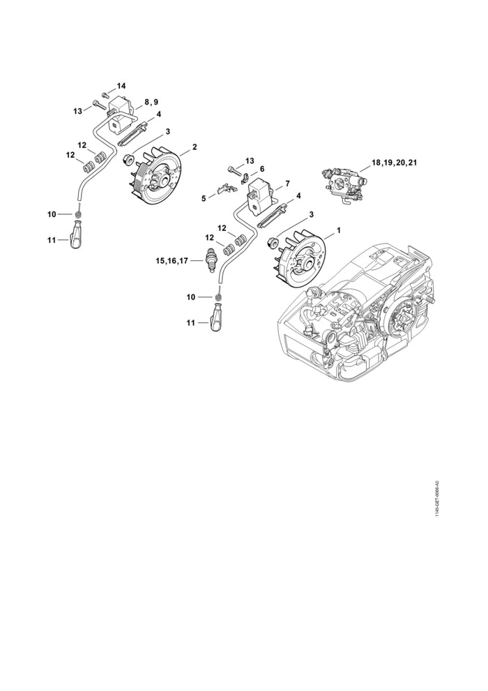 STIHL 1145-007-1802 Reparatursatz positie -1 technische tekening