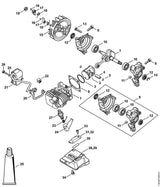 STIHL 1146-140-0600 Schalldämpfer positie 28 technische tekening